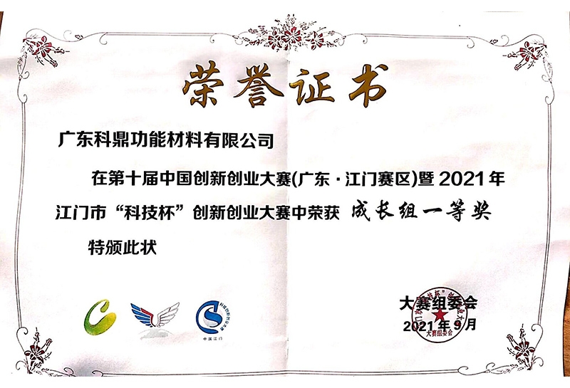 2021年创新大赛证书